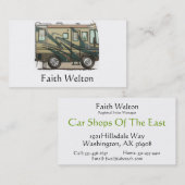 Niedlicher glücklicher Lagerbewohner großer RV-Zug Visitenkarte (Vorne/Hinten)