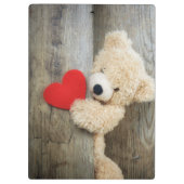 Niedlicher glücklicher Mütter Tag Teddy Bär Klemmbrett (Rückseite)