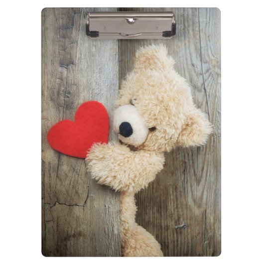 Niedlicher glücklicher Mütter Tag Teddy Bär Klemmbrett (Vorderseite)
