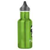 Niedlicher glücklicher Panda Personalisierter Mädc Edelstahlflasche (Links)