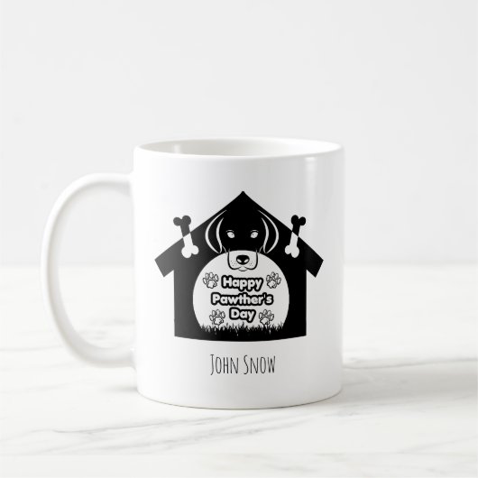 Niedlicher glücklicher Pawther-Tag Kaffeetasse (Links)