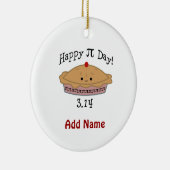 Niedlicher glücklicher Pi Day! Keramik Ornament (Rechts)