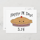 Niedlicher glücklicher Pi Day! Postkarte (Vorne/Hinten)