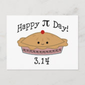 Niedlicher glücklicher Pi Day! Postkarte (Vorderseite)