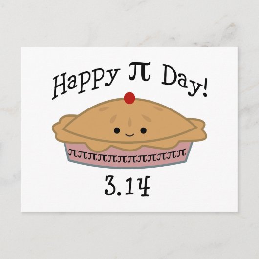 Niedlicher glücklicher Pi Day! Postkarte (Vorderseite)