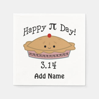 Niedlicher glücklicher Pi Day! Serviette