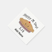 Niedlicher glücklicher Pi Day! Serviette (Ecke)