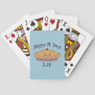 Niedlicher glücklicher Pi Day! Spielkarten