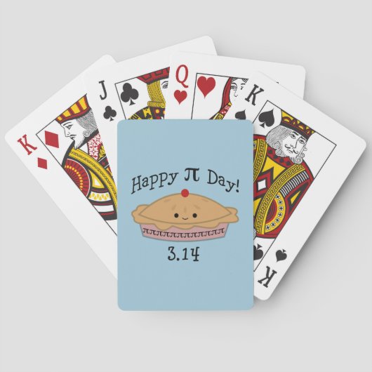Niedlicher glücklicher Pi Day! Spielkarten (Rückseite)