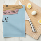 Niedlicher glücklicher PU-Tag! Geschirrtuch (Viertel Falte)