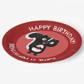 Niedlicher, glücklicher Schlag personalisierter Ca Pappteller (Schrägansicht)