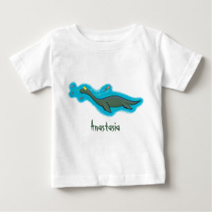 Niedlicher, glücklicher Seemänner Plesiosaurier-Ca Baby T-shirt