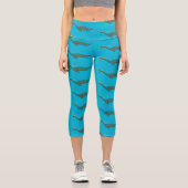 Niedlicher, glücklicher Seemänner Plesiosaurier-Ca Capri Leggings (Vorderseite)