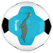 Niedlicher, glücklicher Seemänner Plesiosaurier-Ca Fußball (Gedreht)