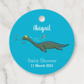 Niedlicher, glücklicher Seemänner Plesiosaurier-Ca Geschenkanhänger (Rückseite)