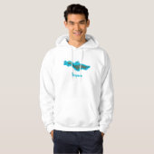 Niedlicher, glücklicher Seemänner Plesiosaurier-Ca Hoodie (Vorne ganz)