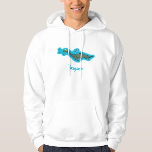 Niedlicher, glücklicher Seemänner Plesiosaurier-Ca Hoodie (Vorderseite)