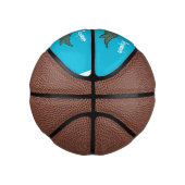 Niedlicher, glücklicher Seemänner Plesiosaurier-Ca Mini Basketball (Rechts)