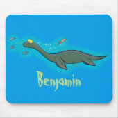 Niedlicher, glücklicher Seemänner Plesiosaurier-Ca Mousepad (Vorne)