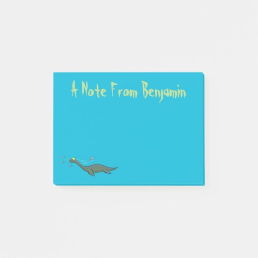 Niedlicher, glücklicher Seemänner Plesiosaurier-Ca Post-it Klebezettel (Vorderseite)
