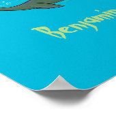 Niedlicher, glücklicher Seemänner Plesiosaurier-Ca Poster (Ecke)