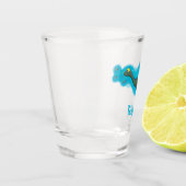 Niedlicher, glücklicher Seemänner Plesiosaurier-Ca Schnapsglas (Links)
