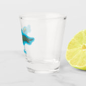 Niedlicher, glücklicher Seemänner Plesiosaurier-Ca Schnapsglas (Rechts)