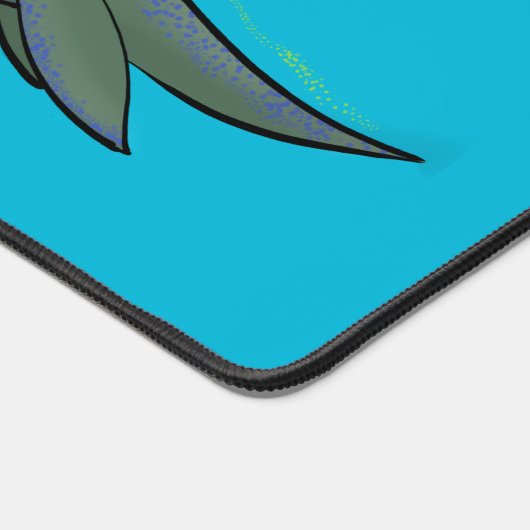 Niedlicher, glücklicher Seemänner Plesiosaurier-Ca Schreibtischunterlage (Ecke)