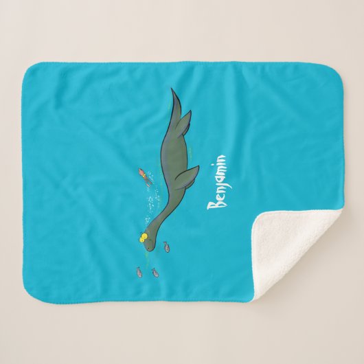 Niedlicher, glücklicher Seemänner Plesiosaurier-Ca Sherpadecke (Vorderseite (Horizontal))