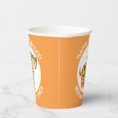 Niedlicher glücklicher Tigerbecher personalisierte Pappbecher (Rechts)