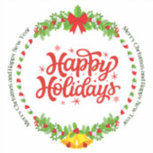 Niedlicher glücklicher Urlaub Aufkleber (Vorderseite)