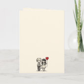 Niedlicher glücklicher Valentinstag Feiertagskarte (Rückseite)