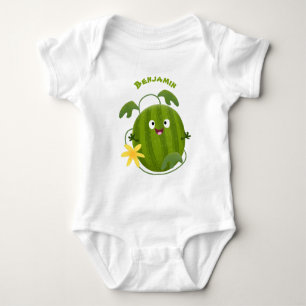 Niedlicher, glücklicher Wassermelone-Cartoon Baby Strampler