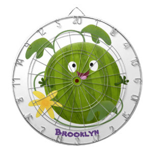 Niedlicher, glücklicher Wassermelone-Cartoon Dartscheibe