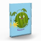 Niedlicher, glücklicher Wassermelone-Cartoon Fotoblock (Links)