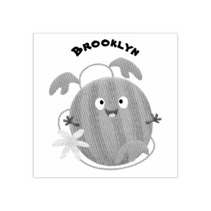 Niedlicher, glücklicher Wassermelone-Cartoon Gummistempel