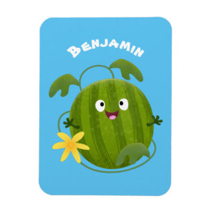 Niedlicher, glücklicher Wassermelone-Cartoon Magnet
