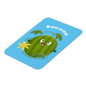 Niedlicher, glücklicher Wassermelone-Cartoon Magnet (Linke Seite)