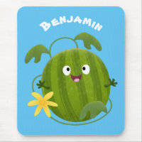 Niedlicher, glücklicher Wassermelone-Cartoon