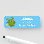 Niedlicher, glücklicher Wassermelone-Cartoon Namensschild (Beispiel)