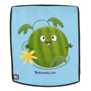 Niedlicher, glücklicher Wassermelone-Cartoon Rucksack