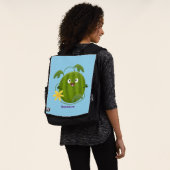 Niedlicher, glücklicher Wassermelone-Cartoon Rucksack (Ausgewaschen)