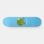 Niedlicher, glücklicher Wassermelone-Cartoon Skateboard (Horizontal)