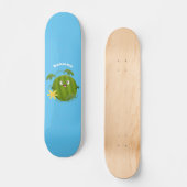 Niedlicher, glücklicher Wassermelone-Cartoon Skateboard (Vorderseite)
