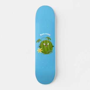 Niedlicher, glücklicher Wassermelone-Cartoon Skateboard