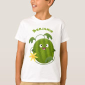 Niedlicher, glücklicher Wassermelone-Cartoon T-Shirt (Vorderseite)