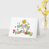 Niedlicher Glückwunsch Donnerstagwoche Grußwortaus Karte (Gelbe Blume)