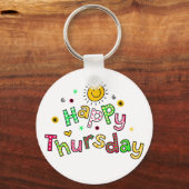 Niedlicher Glückwunsch Donnerstagwoche Grußwortaus Schlüsselanhänger (Vorderseite)