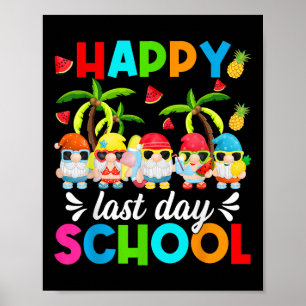 Niedlicher Glückwunsch letzter Tag der Schule wird Poster