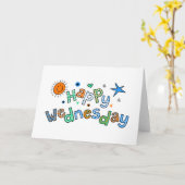 Niedlicher Glückwunsch Mittwoch Woche Grußwortausd Karte (Gelbe Blume)